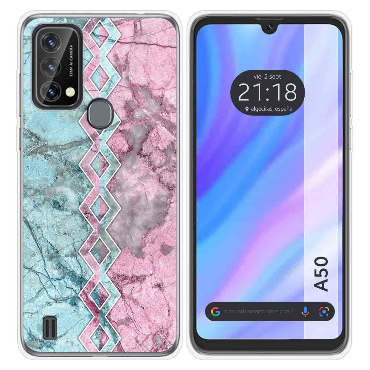 Funda Silicona para Blackview A50 diseño Mármol 08 Dibujos