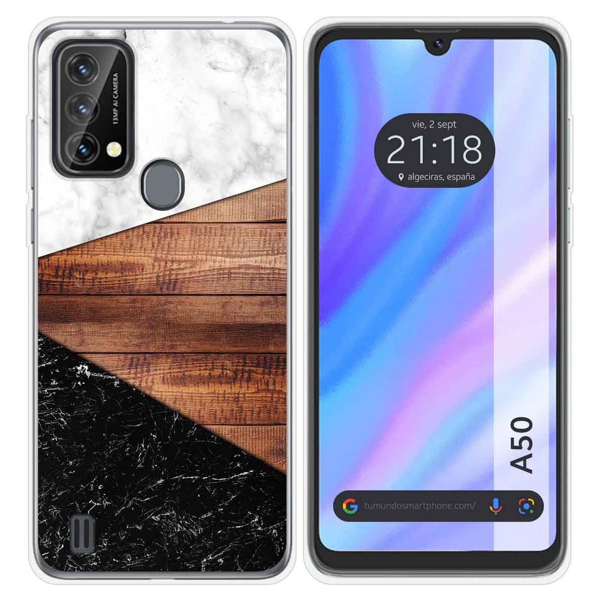 Funda Silicona para Blackview A50 diseño Mármol 11 Dibujos