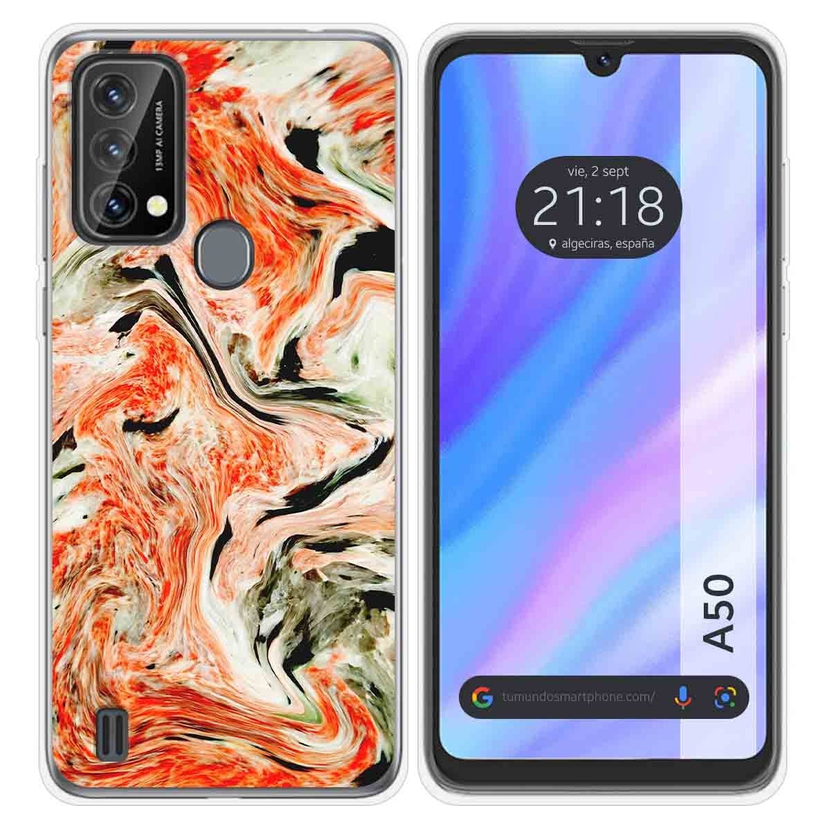 Funda Silicona para Blackview A50 diseño Mármol 12 Dibujos