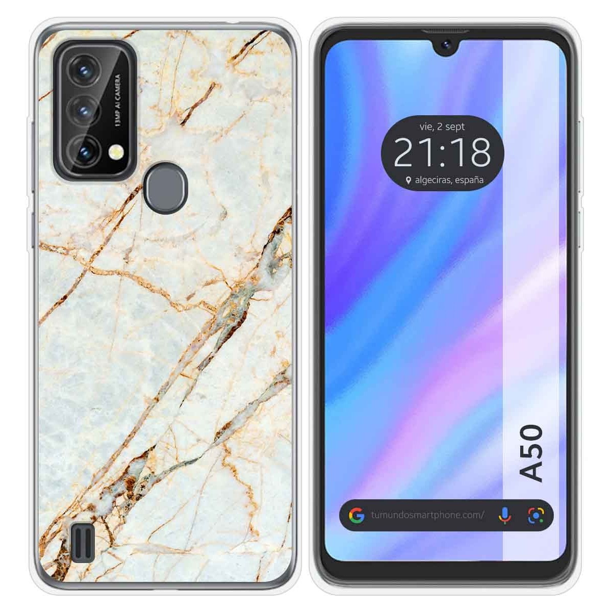 Funda Silicona para Blackview A50 diseño Mármol 13 Dibujos