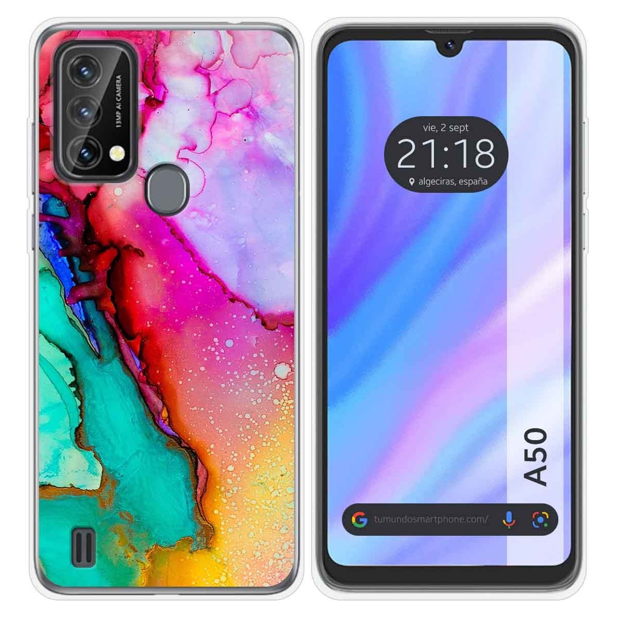 Funda Silicona para Blackview A50 diseño Mármol 15 Dibujos