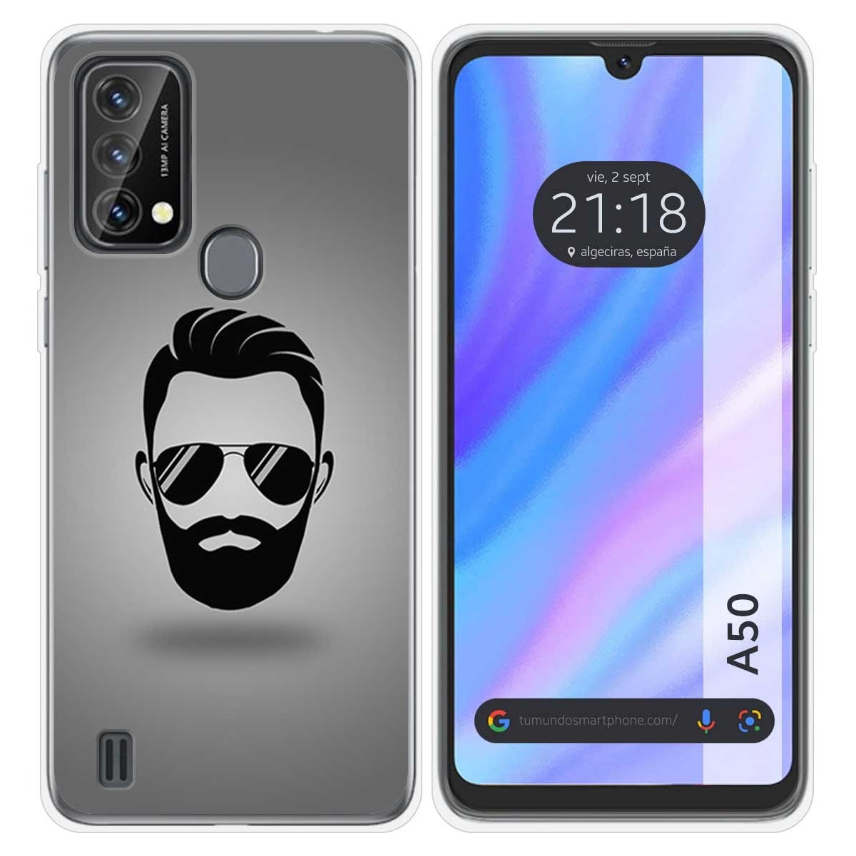 Funda Silicona para Blackview A50 diseño Barba Dibujos