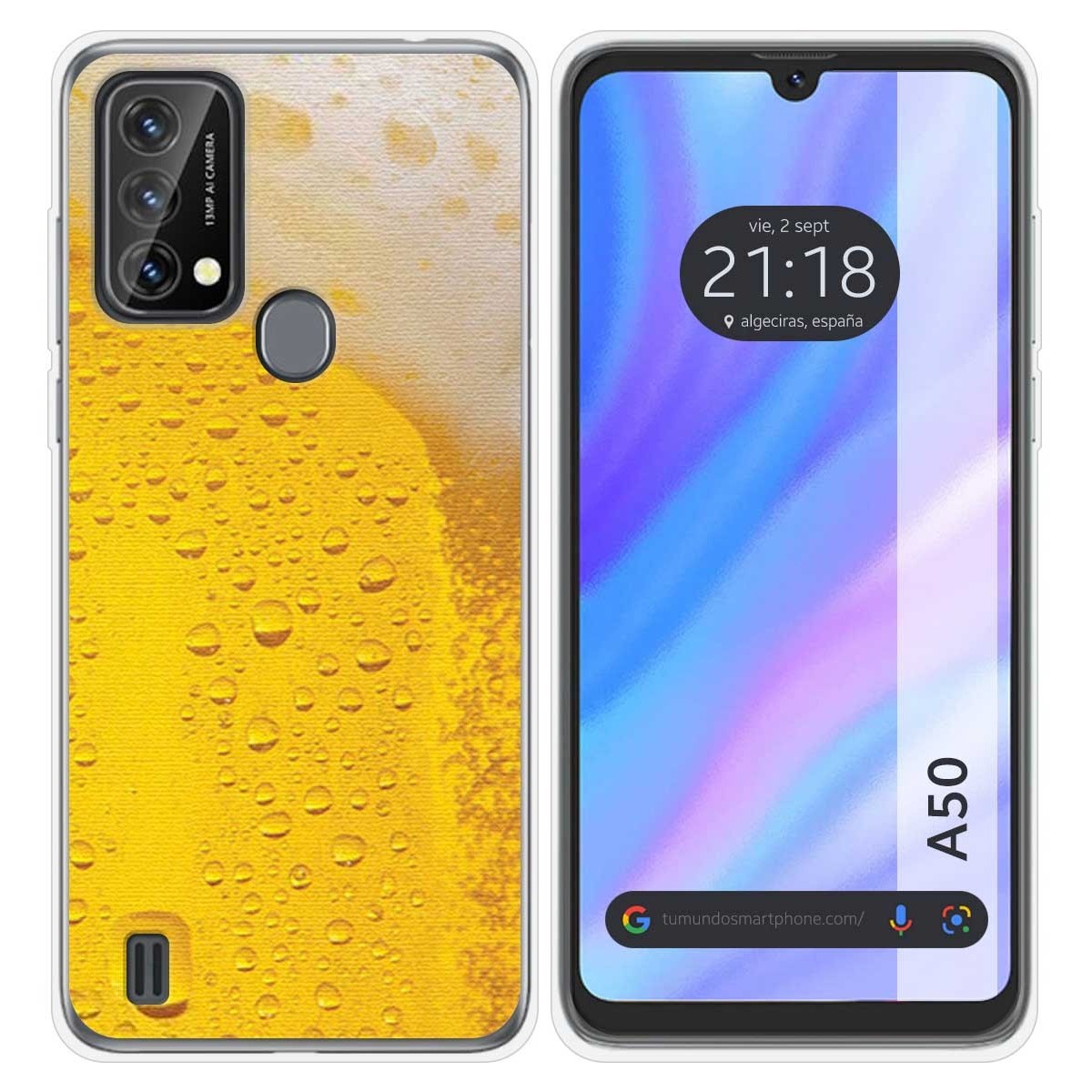Funda Silicona para Blackview A50 diseño Cerveza Dibujos