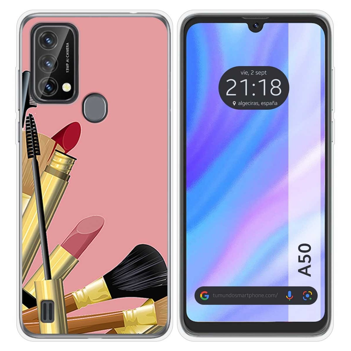 Funda Silicona para Blackview A50 diseño Brochas Dibujos