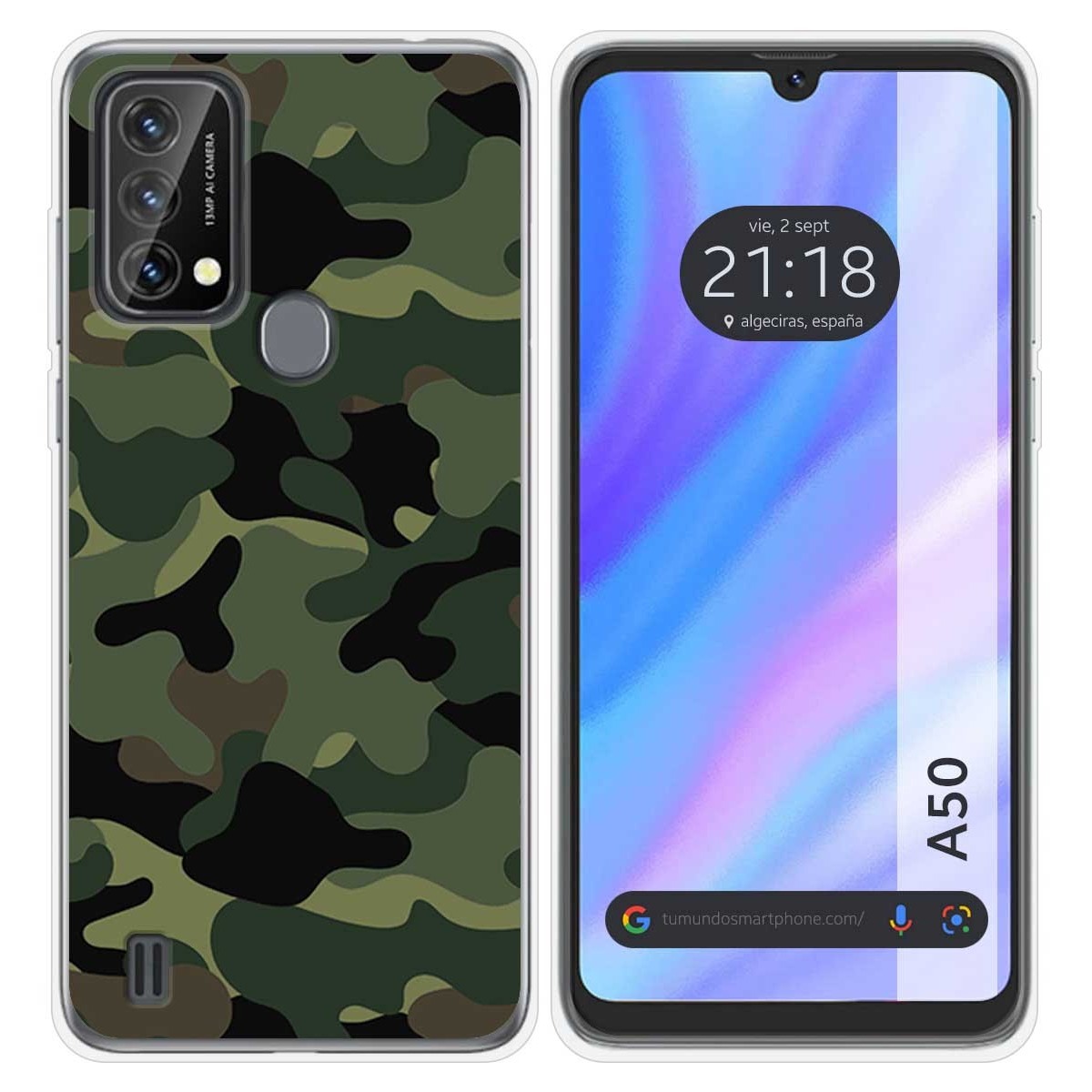 Funda Silicona para Blackview A50 diseño Camuflaje Dibujos
