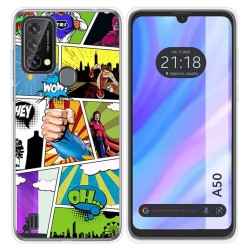 Funda Silicona para Blackview A50 diseño Comic Dibujos