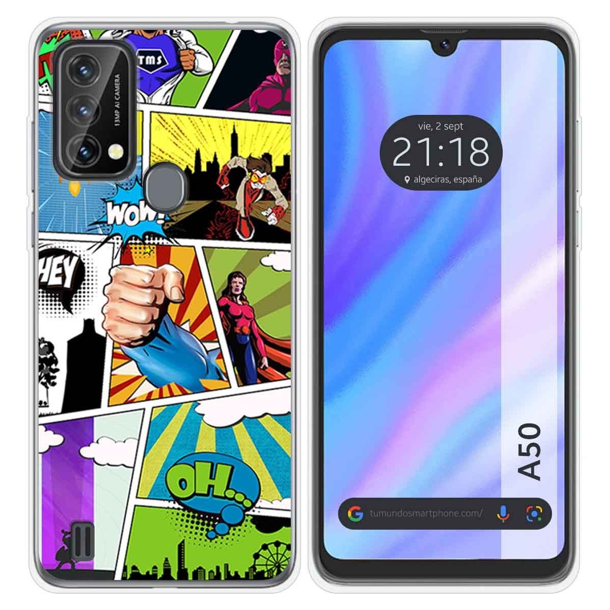 Funda Silicona para Blackview A50 diseño Comic Dibujos