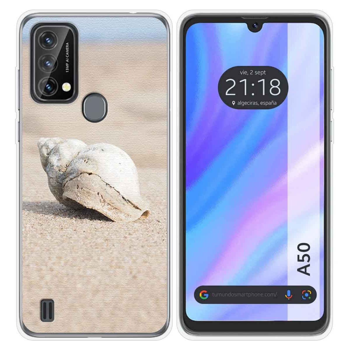 Funda Silicona para Blackview A50 diseño Concha Dibujos