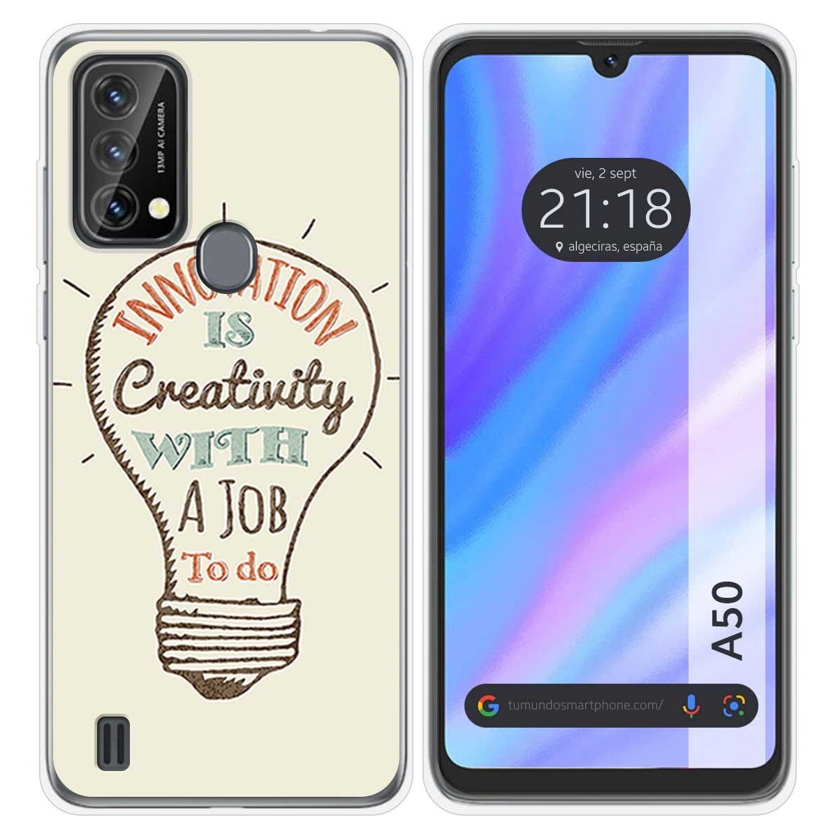 Funda Silicona para Blackview A50 diseño Creativity Dibujos