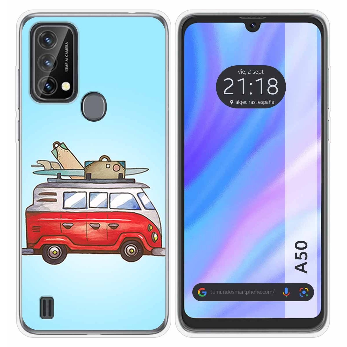 Funda Silicona para Blackview A50 diseño Furgoneta Dibujos