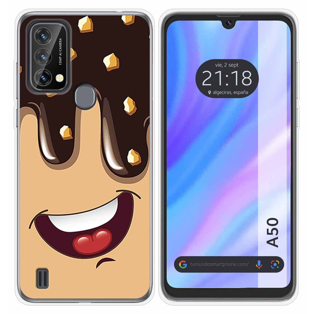 Funda Silicona para Blackview A50 diseño Helado Chocolate Dibujos