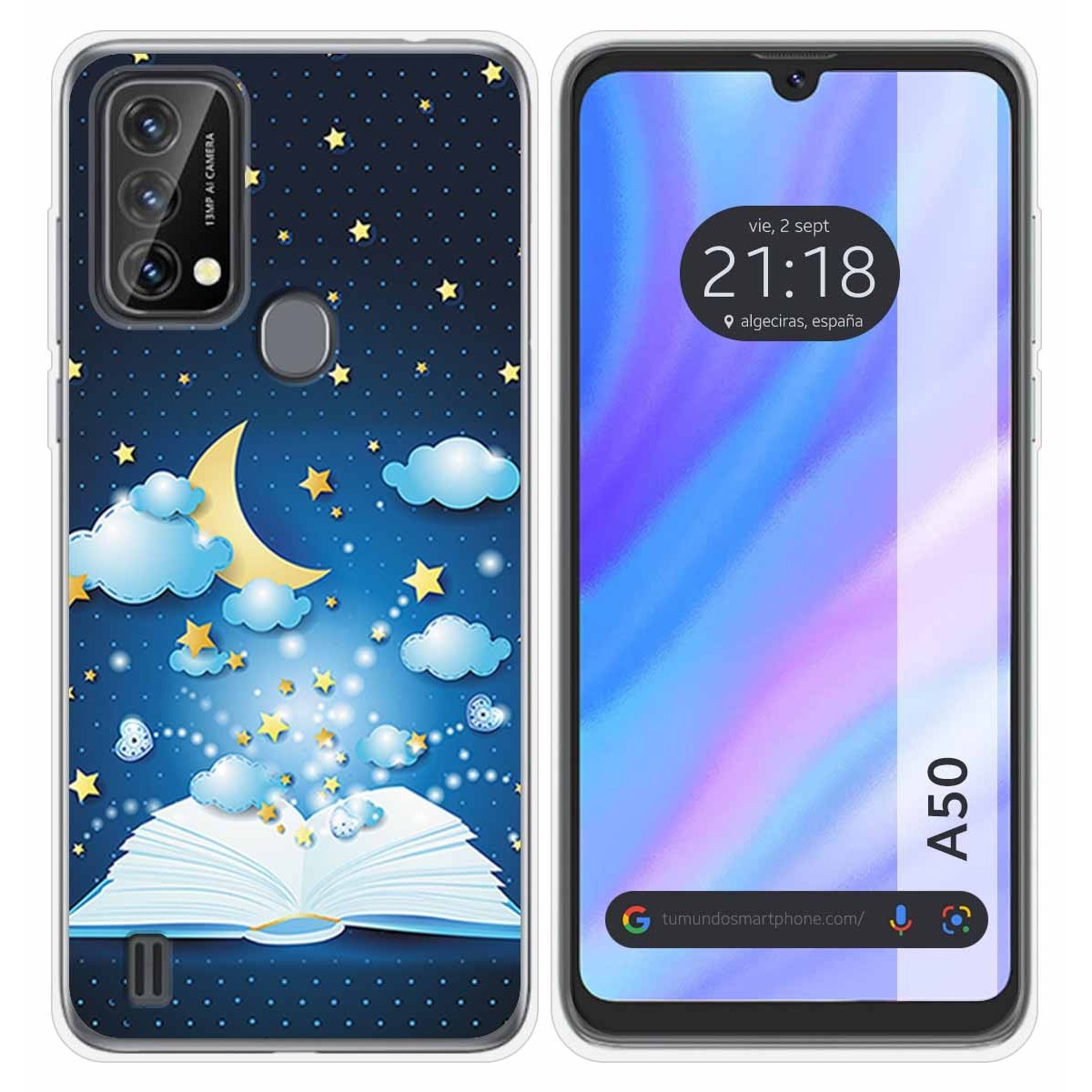 Funda Silicona para Blackview A50 diseño Libro Cuentos Dibujos