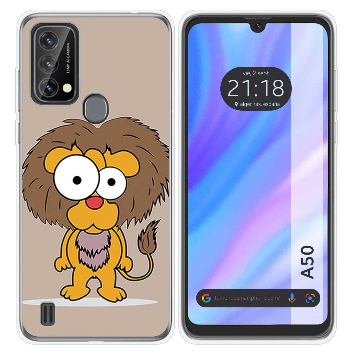Funda Silicona para Blackview A50 diseño Leon Dibujos