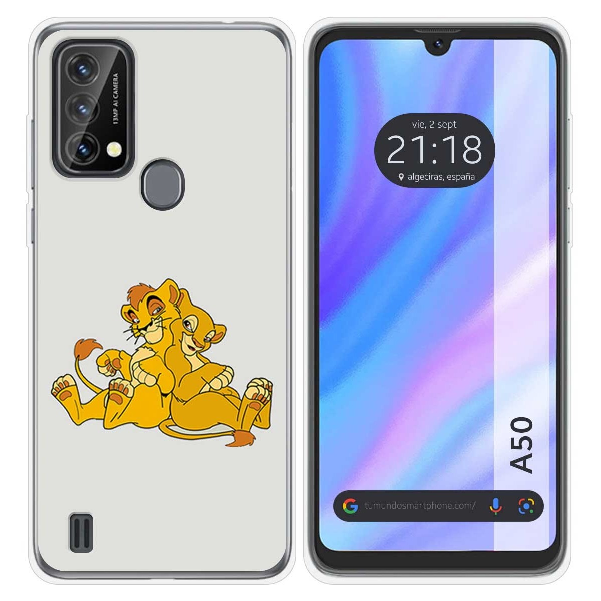 Funda Silicona para Blackview A50 diseño Leones Dibujos
