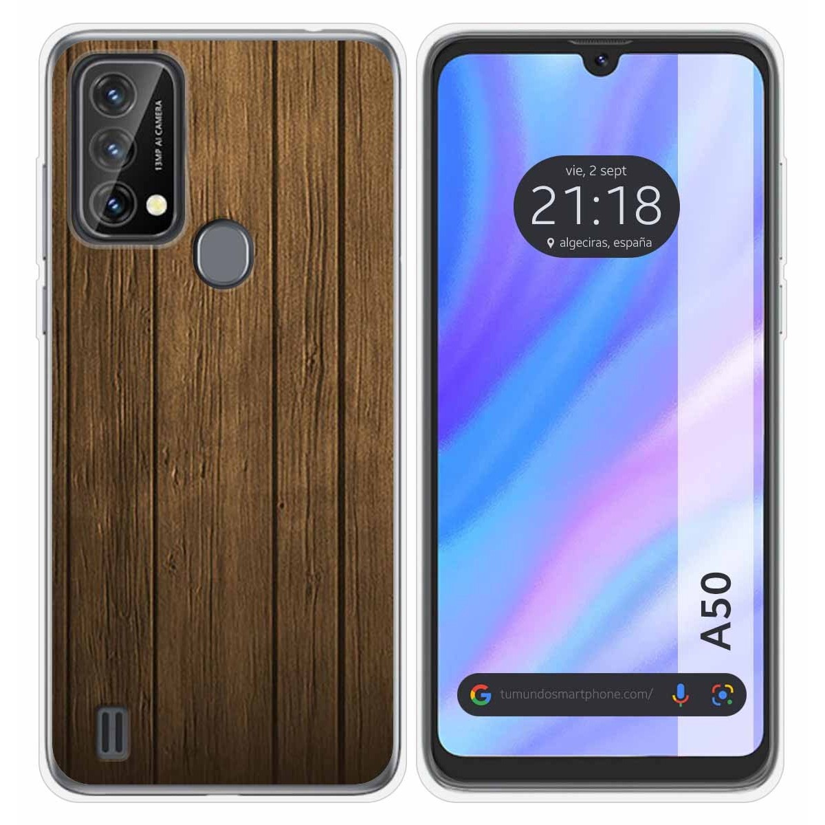 Funda Silicona para Blackview A50 diseño Madera Dibujos