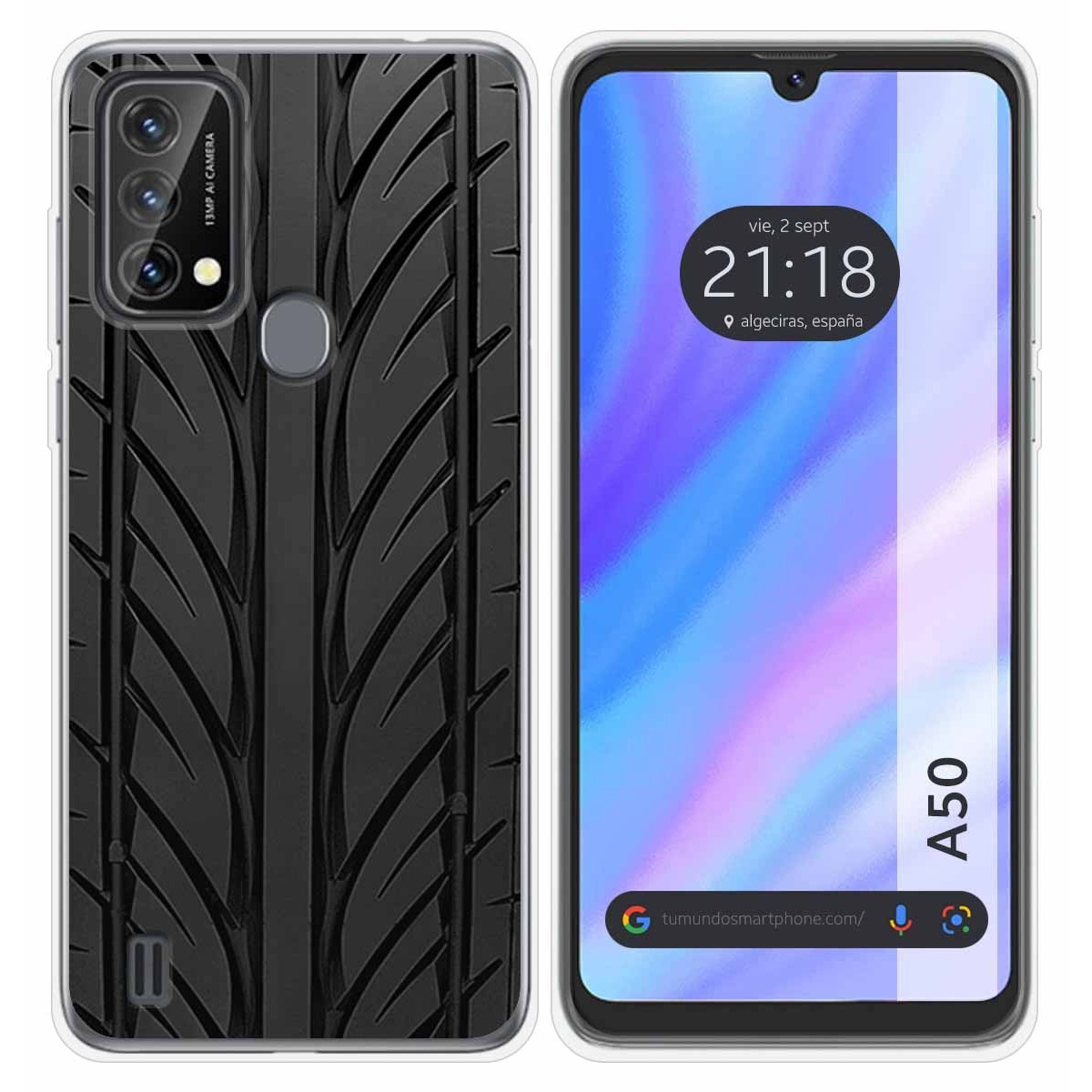 Funda Silicona para Blackview A50 diseño Neumatico Dibujos