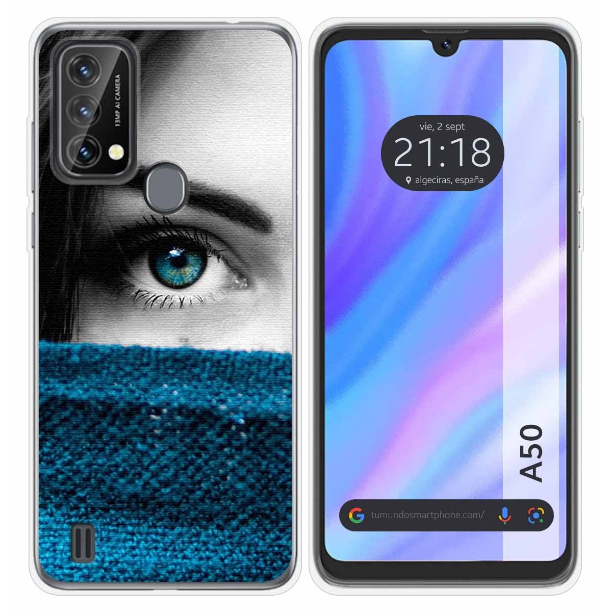Funda Silicona para Blackview A50 diseño Ojo Dibujos