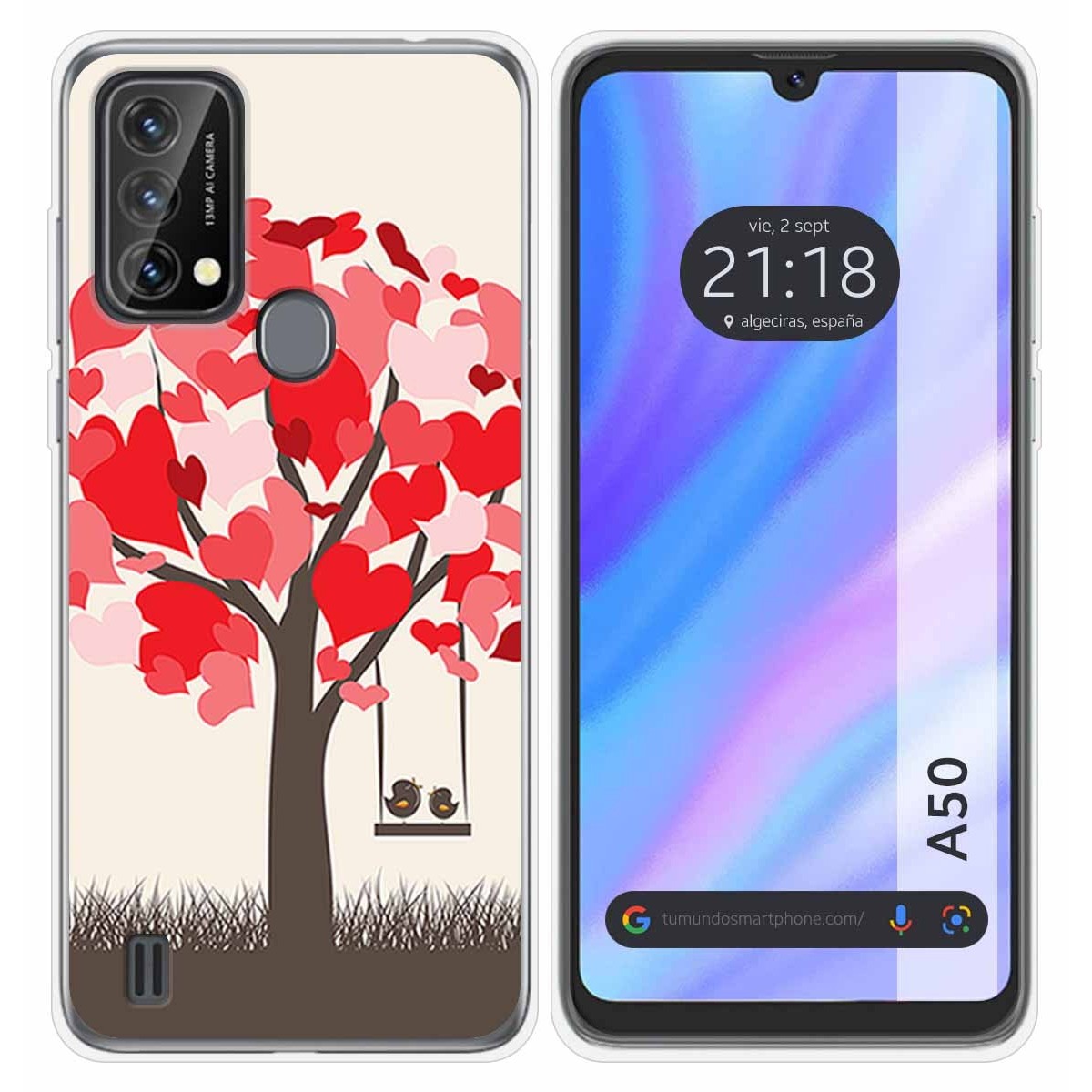 Funda Silicona para Blackview A50 diseño Pajaritos Dibujos