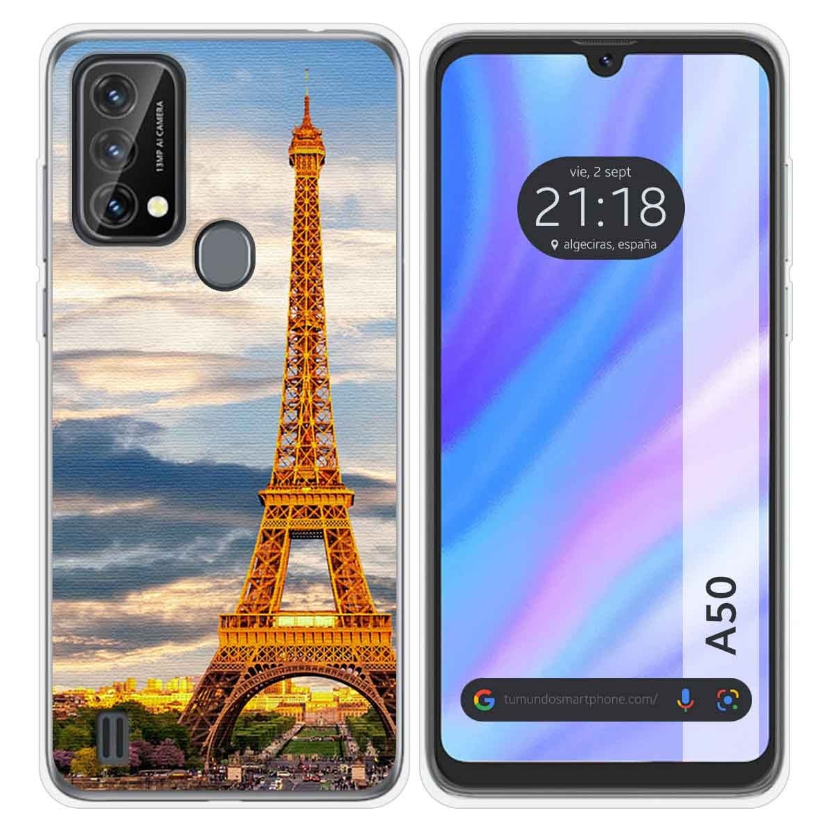 Funda Silicona para Blackview A50 diseño Paris Dibujos