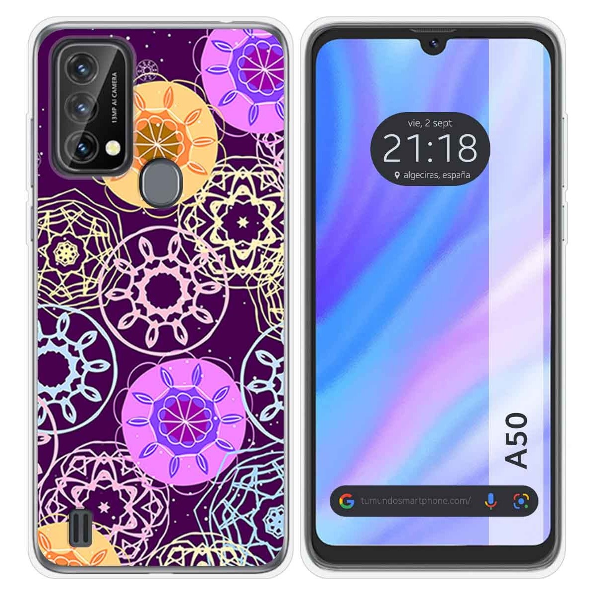Funda Silicona para Blackview A50 diseño Radial Dibujos