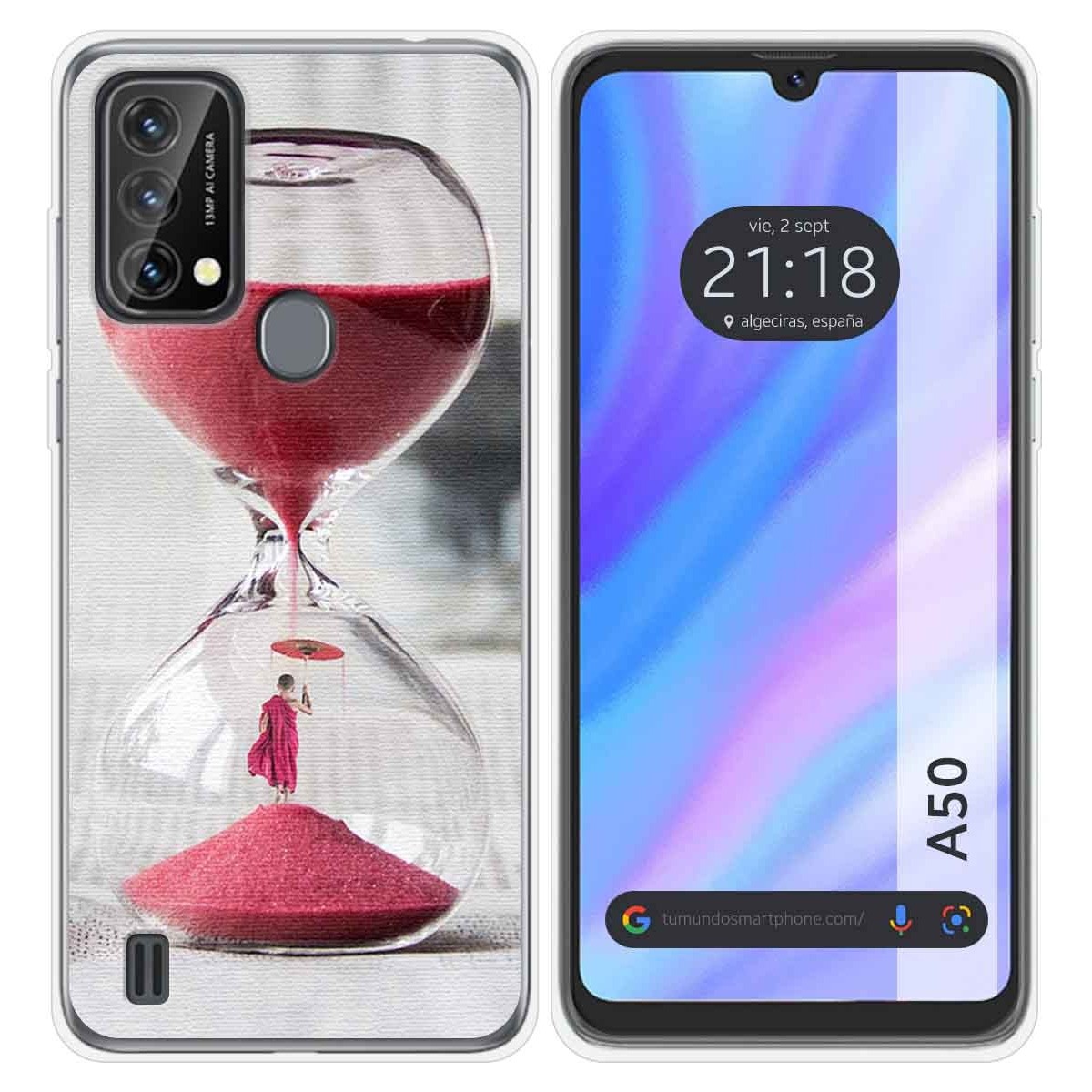 Funda Silicona para Blackview A50 diseño Reloj Dibujos