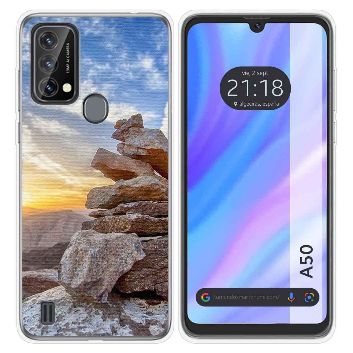 Funda Silicona para Blackview A50 diseño Sunset Dibujos