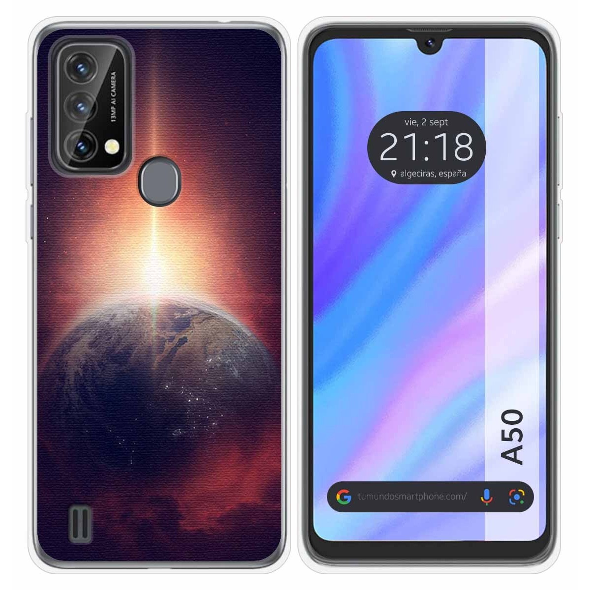 Funda Silicona para Blackview A50 diseño Tierra Dibujos