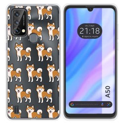 Funda Silicona Transparente para Blackview A50 diseño Perros 08 Dibujos