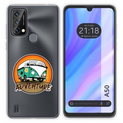 Funda Silicona Transparente para Blackview A50 diseño Adventure Dibujos