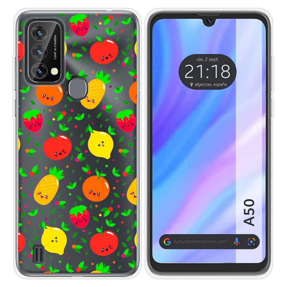 Funda Silicona Transparente para Blackview A50 diseño Frutas 01 Dibujos