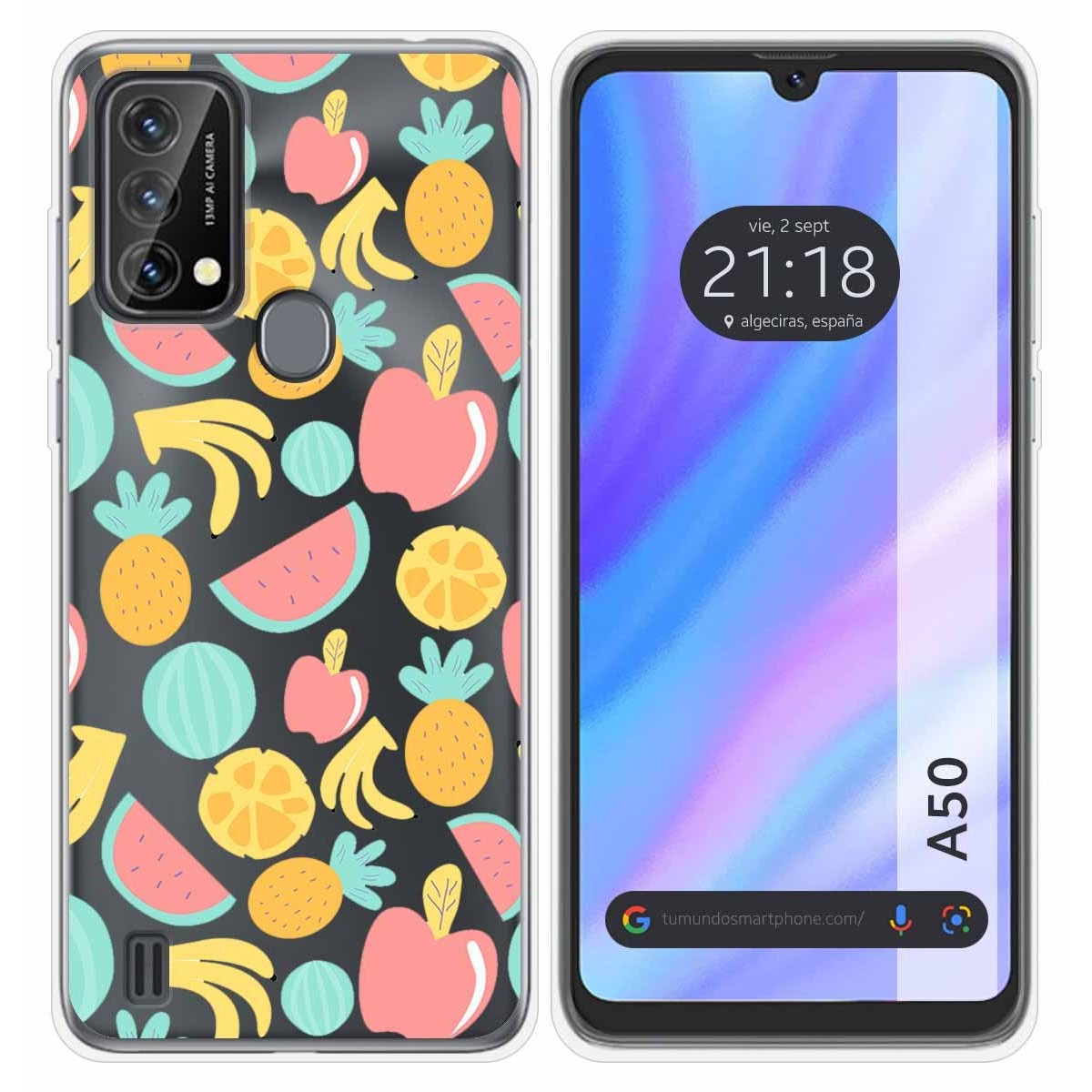 Funda Silicona Transparente para Blackview A50 diseño Frutas 02 Dibujos