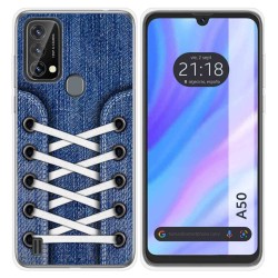 Funda Silicona Transparente para Blackview A50 diseño Zapatillas 01 Dibujos