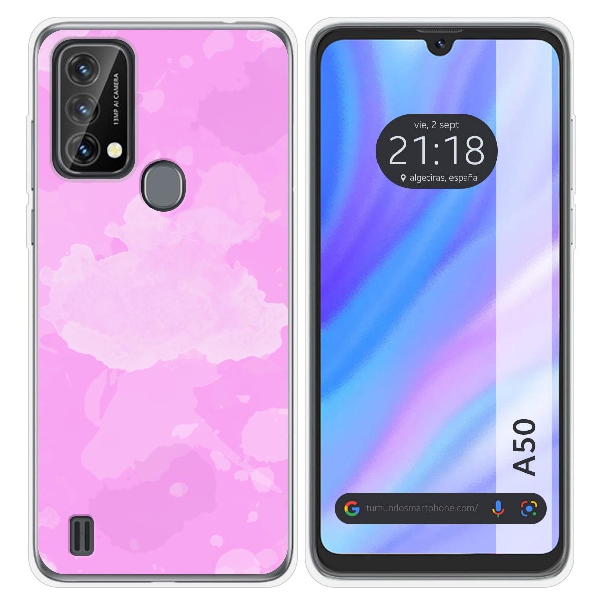 Funda Silicona Transparente para Blackview A50 diseño Acuarela 04 Dibujos