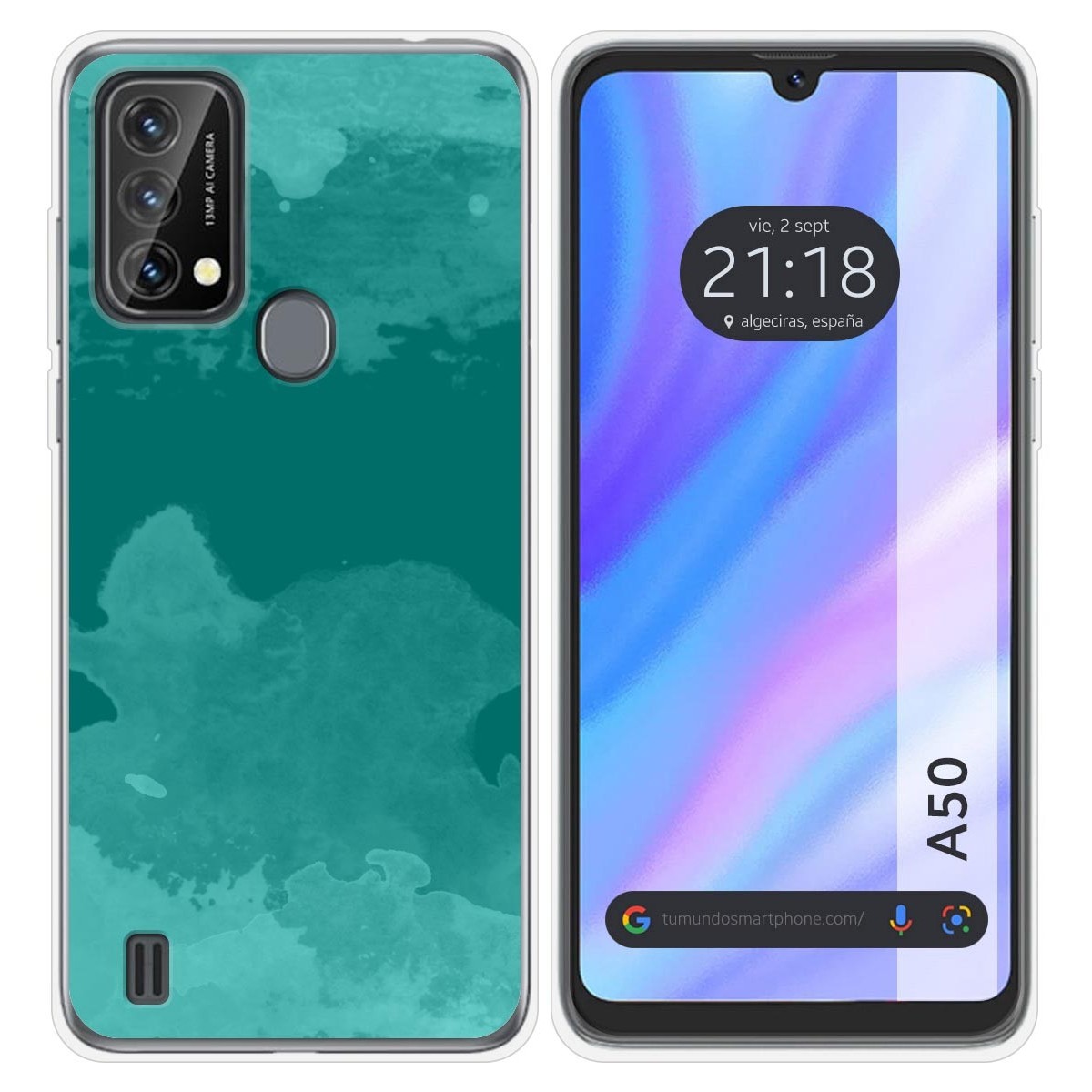 Funda Silicona Transparente para Blackview A50 diseño Acuarela 06 Dibujos