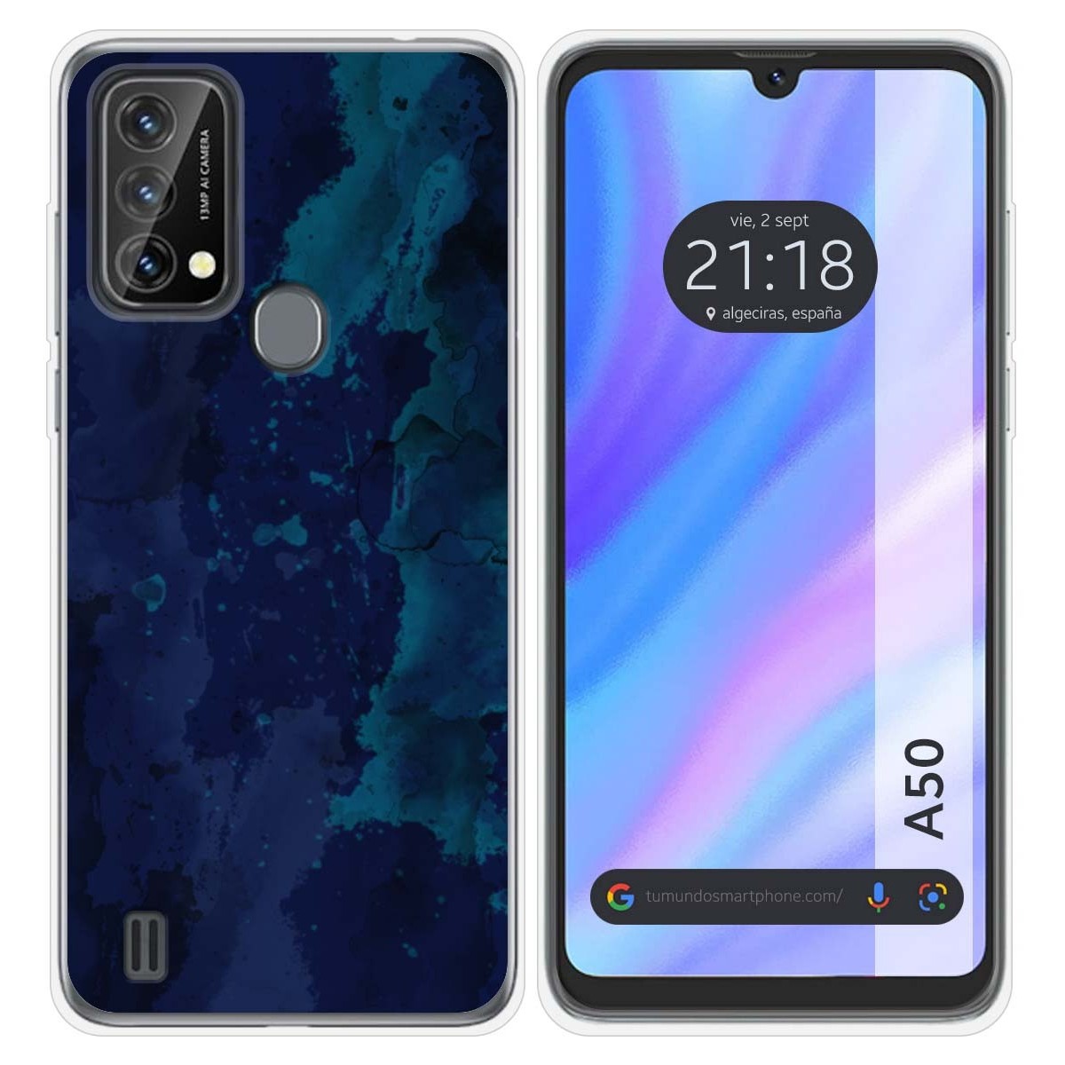 Funda Silicona Transparente para Blackview A50 diseño Acuarela 13 Dibujos