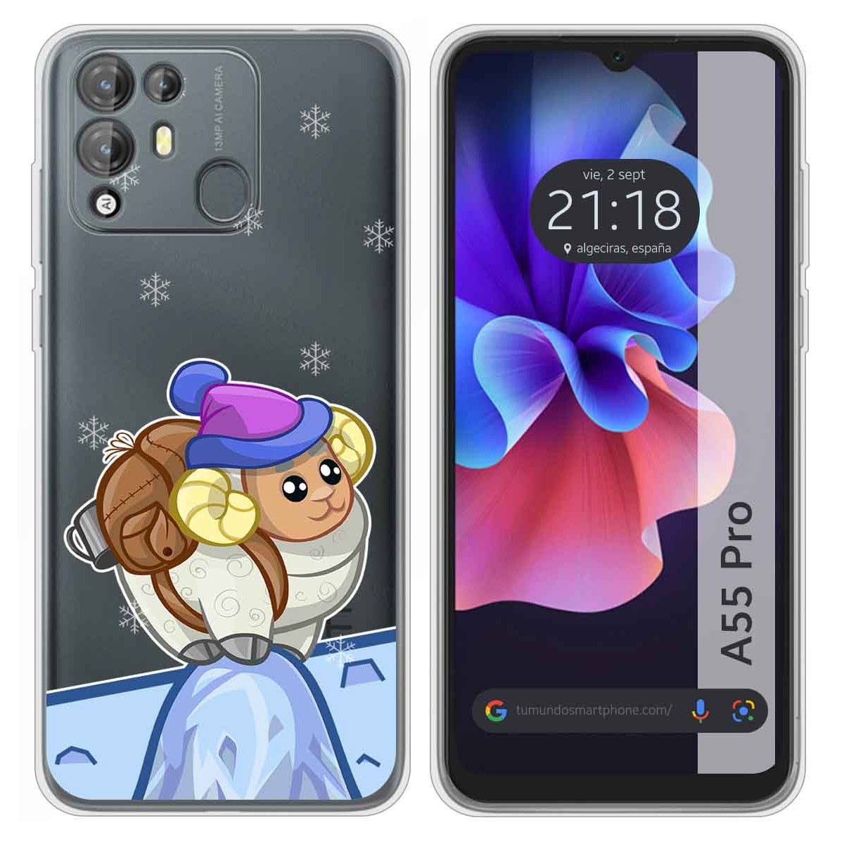 Funda Silicona Transparente para Blackview A55 Pro diseño Cabra Dibujos