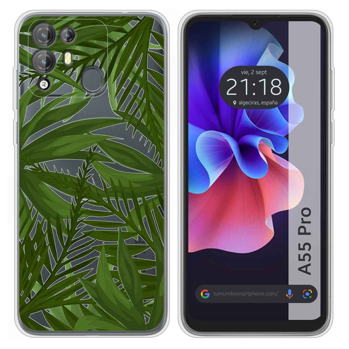 Funda Silicona Transparente para Blackview A55 Pro diseño Jungla Dibujos