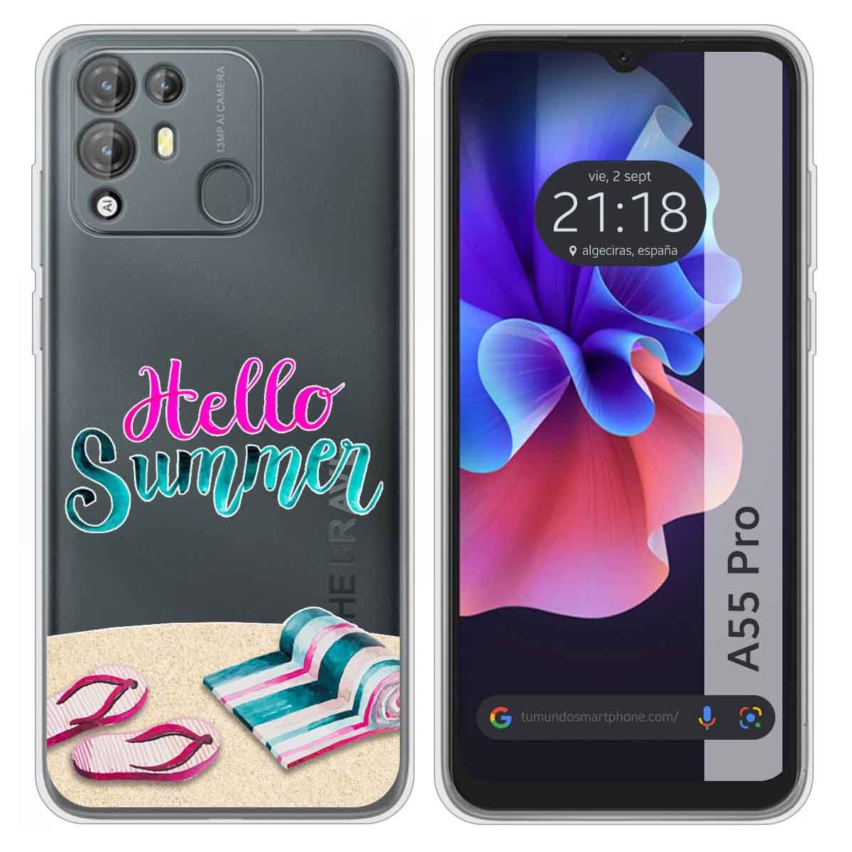 Funda Silicona Transparente para Blackview A55 Pro diseño Summer Dibujos