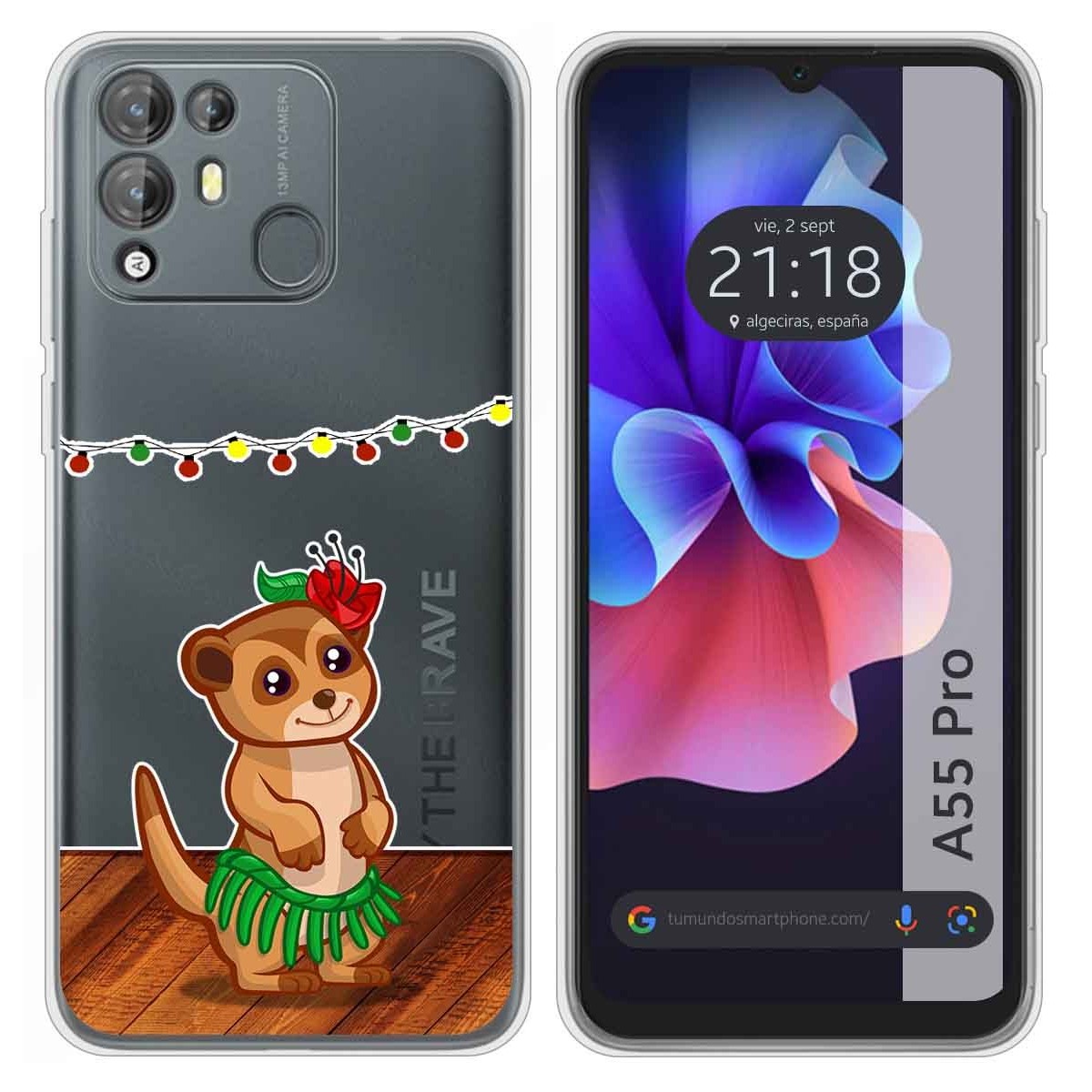 Funda Silicona Transparente para Blackview A55 Pro diseño Suricata Dibujos