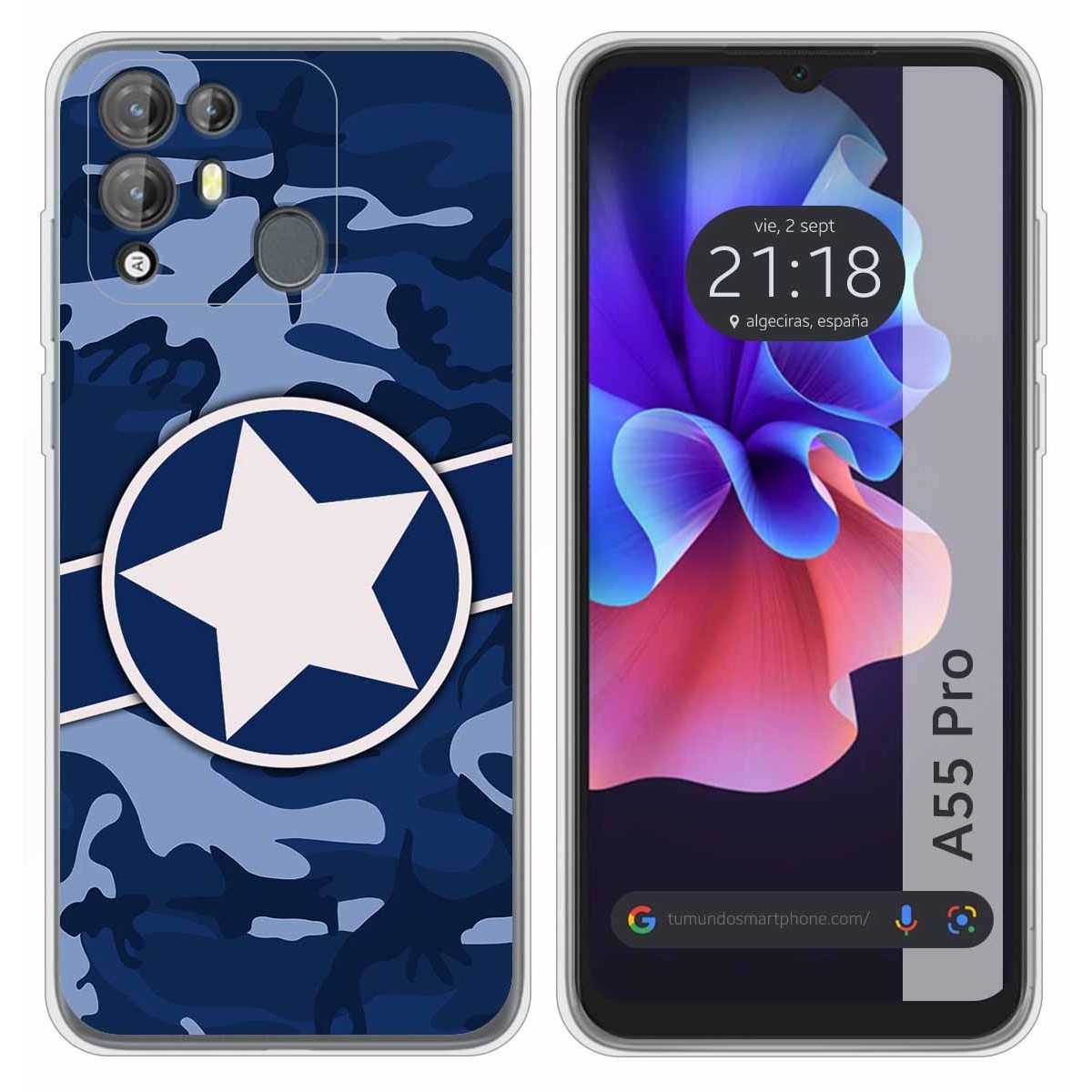 Funda Silicona para Blackview A55 Pro diseño Camuflaje 03 Dibujos