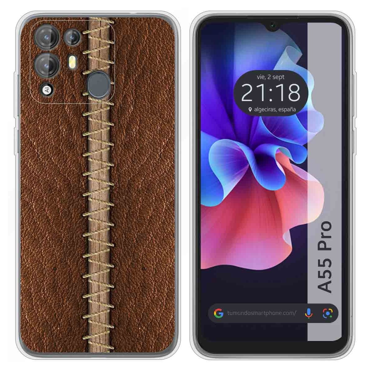 Funda Silicona para Blackview A55 Pro diseño Cuero 01 Dibujos