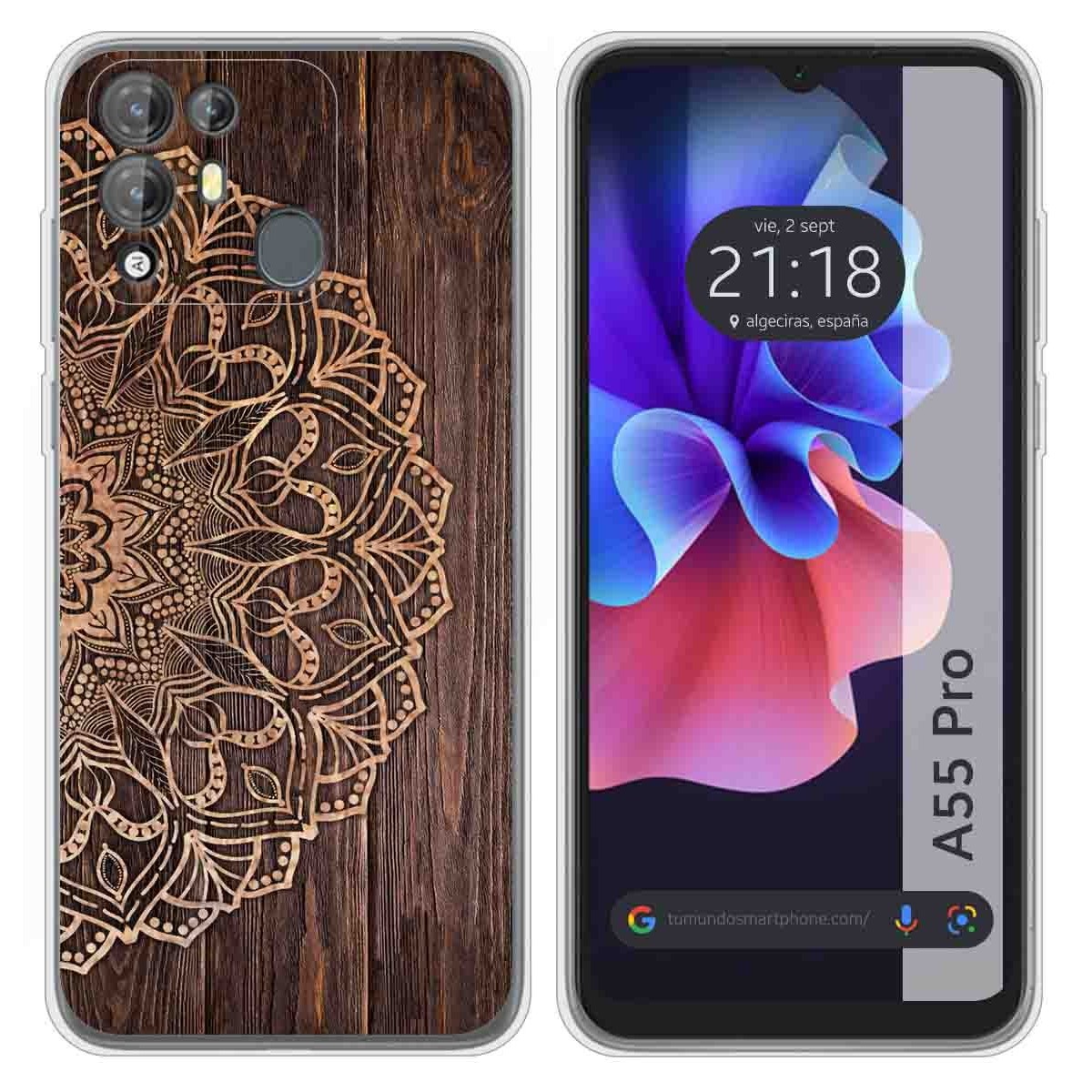 Funda Silicona para Blackview A55 Pro diseño Madera 06 Dibujos