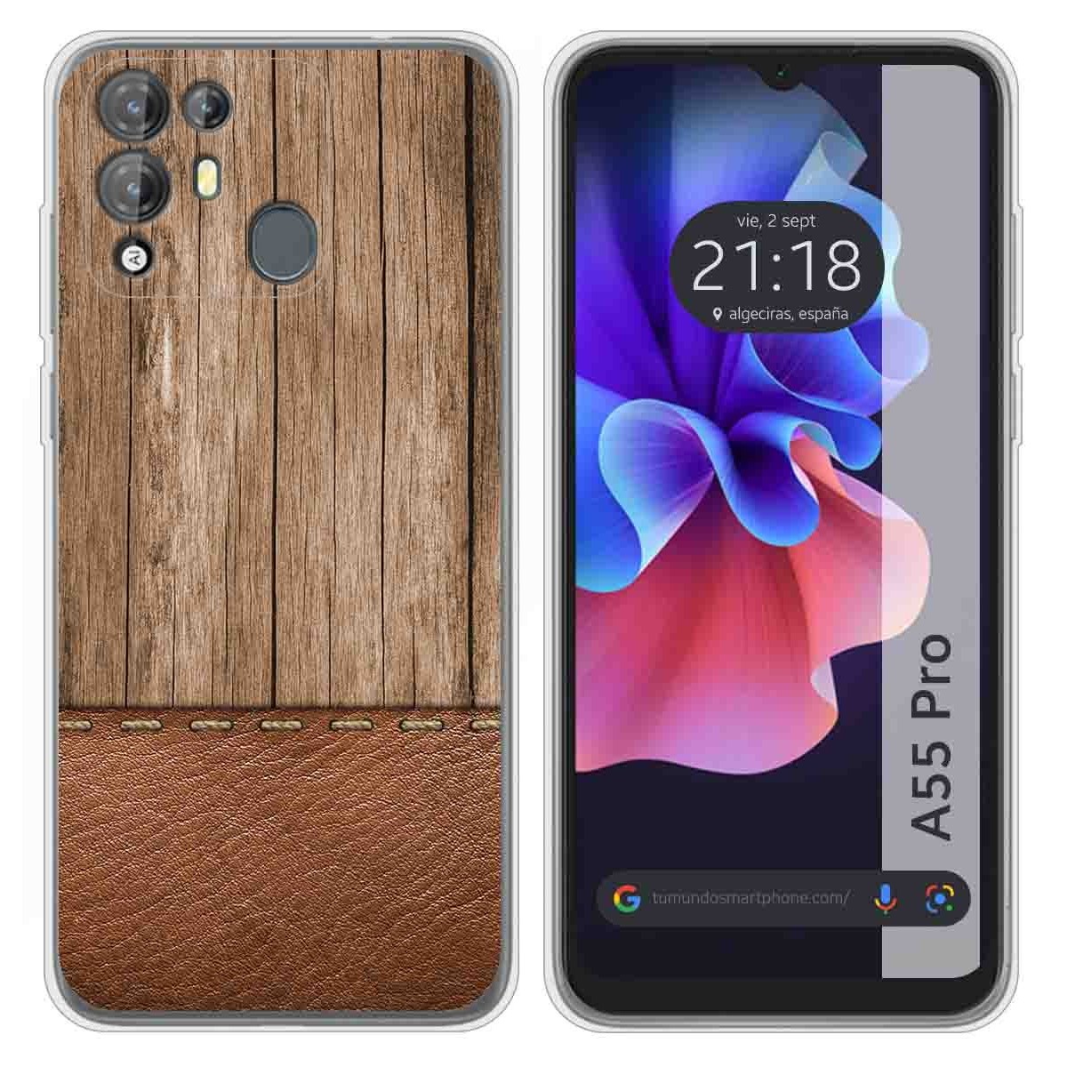 Funda Silicona para Blackview A55 Pro diseño Madera 09 Dibujos