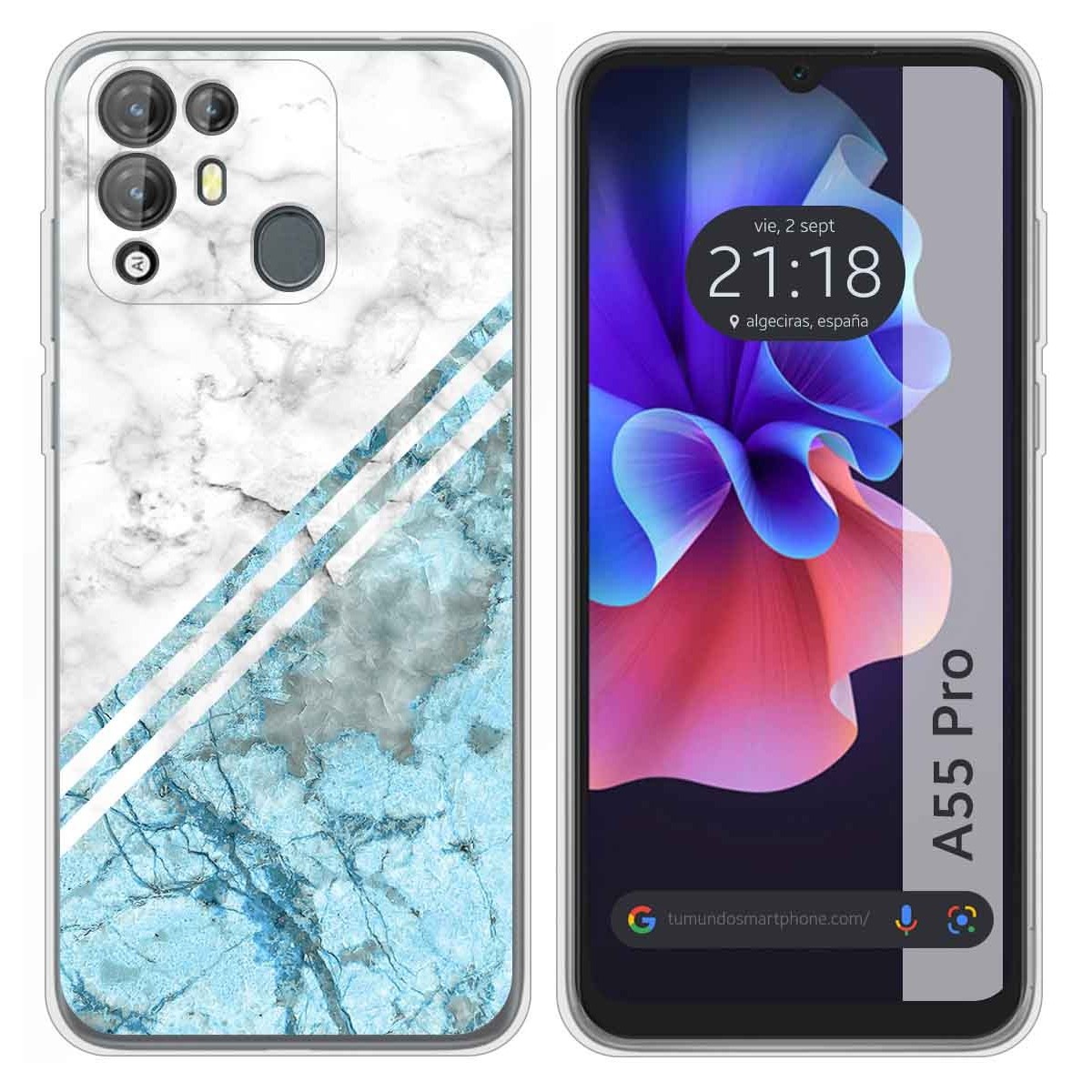 Funda Silicona para Blackview A55 Pro diseño Mármol 02 Dibujos