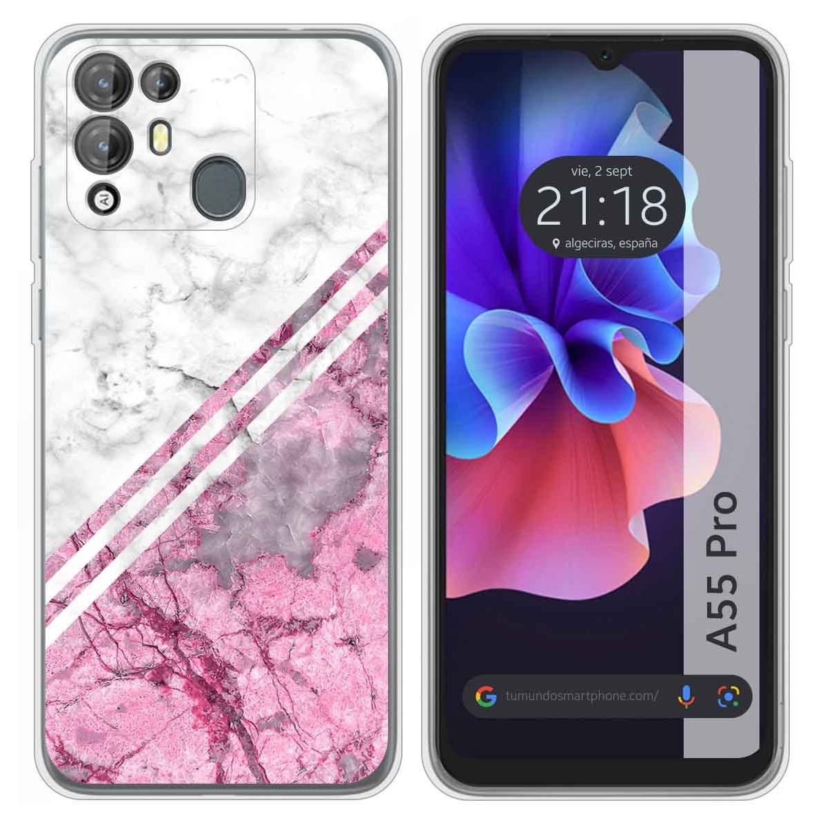 Funda Silicona para Blackview A55 Pro diseño Mármol 03 Dibujos