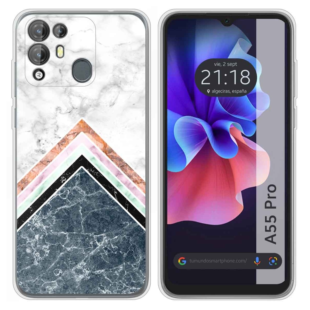 Funda Silicona para Blackview A55 Pro diseño Mármol 05 Dibujos