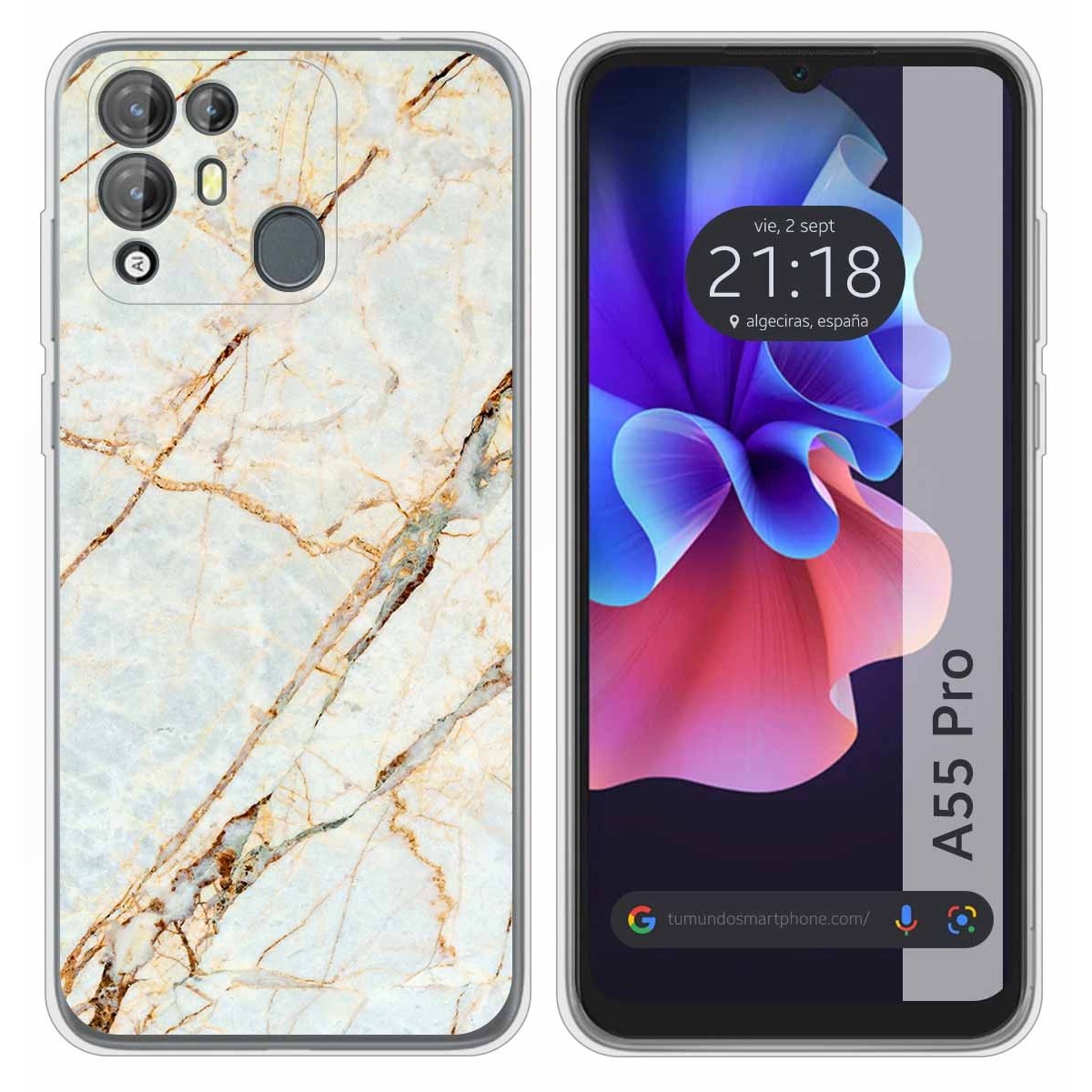 Funda Silicona para Blackview A55 Pro diseño Mármol 13 Dibujos