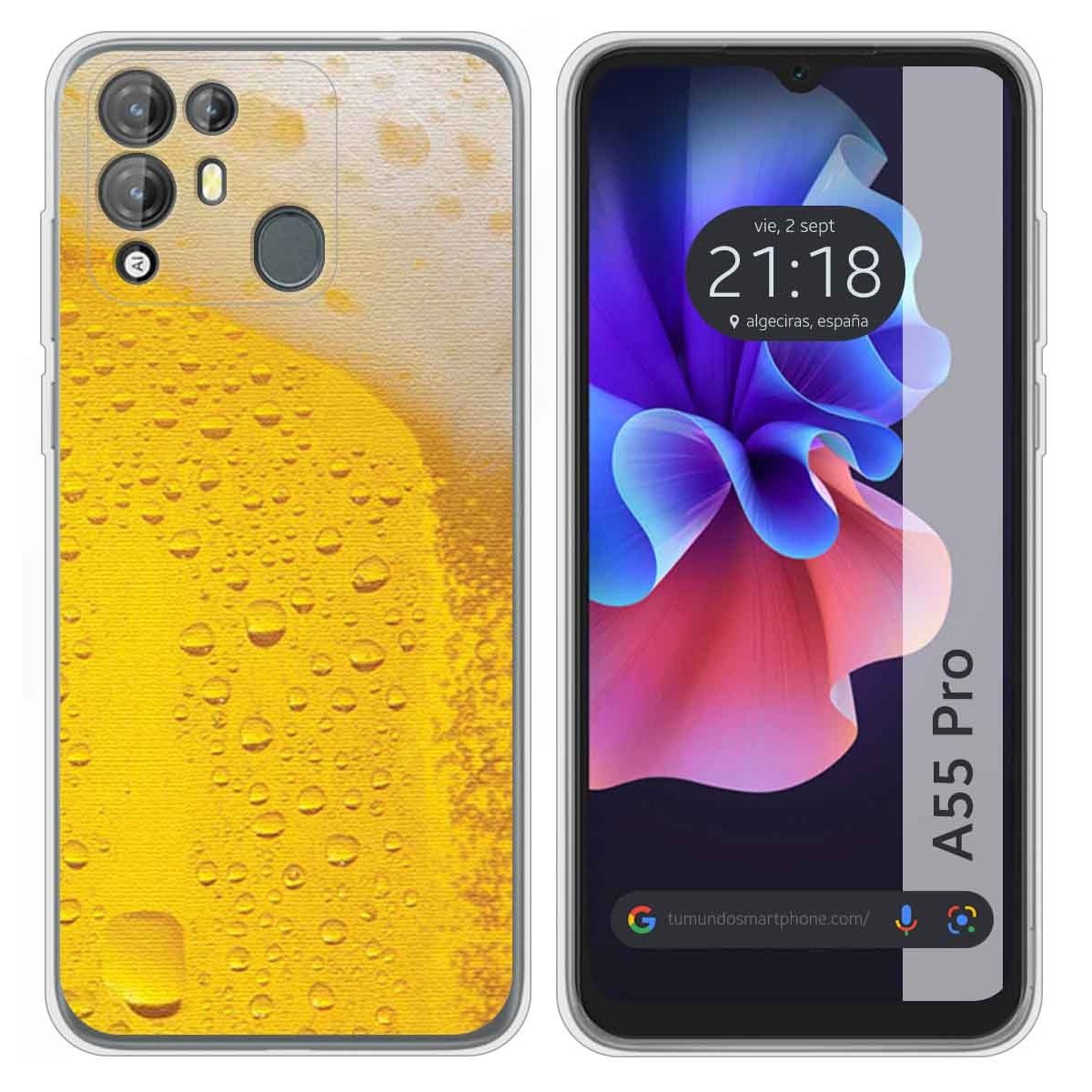 Funda Silicona para Blackview A55 Pro diseño Cerveza Dibujos