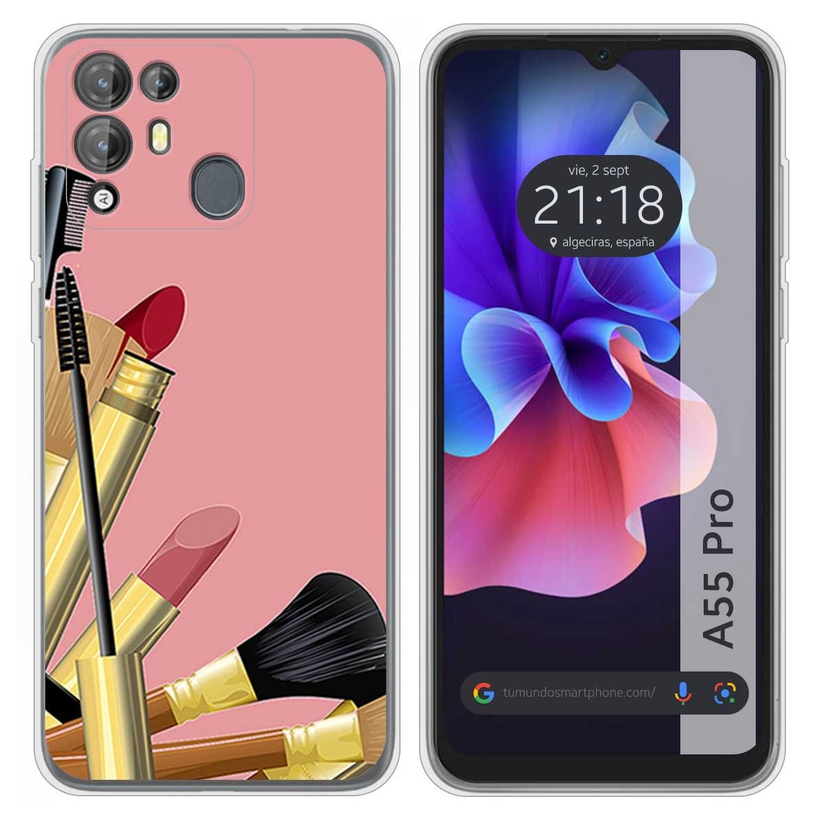 Funda Silicona para Blackview A55 Pro diseño Brochas Dibujos
