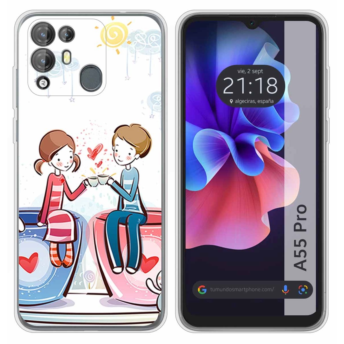 Funda Silicona para Blackview A55 Pro diseño Café Dibujos